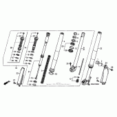 Схема вузла: Вилка передньої осі для Honda CRF250 CRF250R