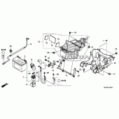 Схема вузла: Акумулятор для Honda VT750 Shadow RS