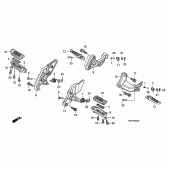 Схема узла: Подножки для Honda CB1300 Super Four