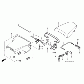Схема вузла: Сидіння (CBR900RR2,3) для Honda CBR900RR CBR954RR Fireblade