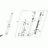 Схема узла: Вилка передней оси для Honda CB750 Nighthawk