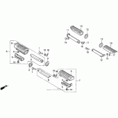 Схема вузла: Підніжки для Honda CB750 Nighthawk