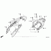Схема вузла: Rear Cowl + Carrier для Honda VFR1200 Crosstourer