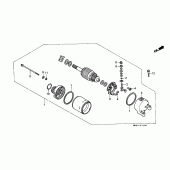 Схема узла: Стартер электрический для Honda CBR600 CBR600F Hurricane