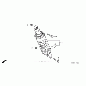 Схема вузла: Задній амортизатор для Honda CB600F 599