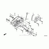 Схема узла: Левая крышка картера для Honda CRF250 CRF250X