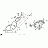 Схема вузла: Заднє крило для Honda VT600 Shadow VLX Deluxe