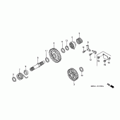 Схема вузла: Привід кікстартера для Honda CRF250 CRF250R