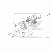 Схема вузла: Водяний насос для Honda GL1800 Gold Wing F6B Bagger