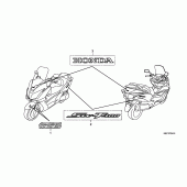 Схема вузла: Emblem / mark (FJS400D9 / FJS 400A) для Honda FJS400 Silver Wing