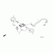 Схема вузла: Система вентиляція картера для Honda CBF1000