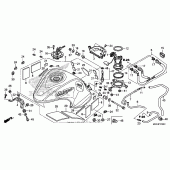 Схема вузла: Паливний бак + паливний насос для Honda VFR1200 VFR