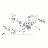 Схема вузла: Копірний вал & Вилки & Вал перемикання для Honda CRF250 CRF250R