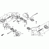 Схема узла: Поворотники для Honda VFR400