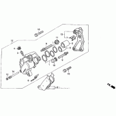 Схема узла: Vt1100c передний тормозной суппорт для Honda VT1100 Shadow