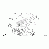 Схема вузла: Переднє крило для Honda CB1000 CB1000R