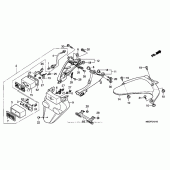 Схема узла: Заднее крыло ( 05-) для Honda CBR600 CBR600RR