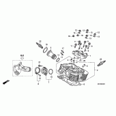 Схема узла: Зад. головка цилиндра для Honda VTX1800
