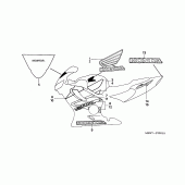 Схема вузла: Наклейки (2) для Honda CBR600 CBR600F