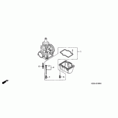 Схема вузла: Карбюратор kit (1) для Honda CR250