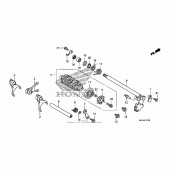 Схема вузла: Копірний вал & Вилки & Вал перемикання для Honda CBR1000 CBR1000RR (ABS) Fireblade