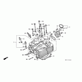 Схема вузла: Головка циліндра для Honda XR600