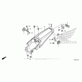 Схема вузла: Заднє крило (2) для Honda CRF230 CRF230F