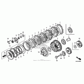 Схема узла: Сцепление для Honda VT750 Shadow Aero