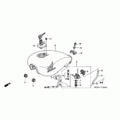 Схема вузла: Паливний бак для Honda CB750 Nighthawk