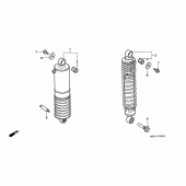 Схема вузла: Задня підвіска для Honda GL1500 Gold Wing Special Edition