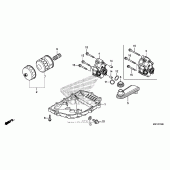 Схема вузла: Масляний насос & Піддон для Honda CTX700