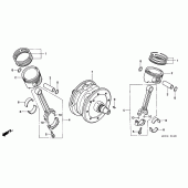Схема узла: Коленчатый вал & Поршень для Honda VTX1800