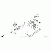 Схема узла: Система вентиляция картера для Honda VT600 Shadow VLX Deluxe
