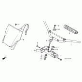 Схема вузла: Верхня траверса & Кліпон керма (CR250R4-7) для Honda CR250