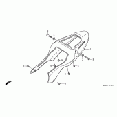 Схема вузла: Задній обтічник (2) для Honda CBR600 CBR600FR Racing Edition