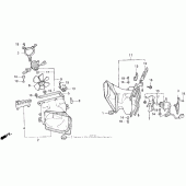 Схема узла: Вентилятор для Honda GL1500 Gold Wing Aspencade