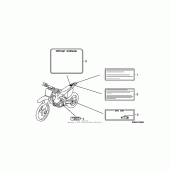 Схема вузла: Інформаційні наклейки для Honda CRF250 CRF250R