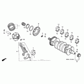 Схема вузла: Колінчастий вал & Поршень для Honda CBR600 CBR600F4i