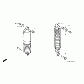 Схема вузла: Задня підвіска для Honda GL1500 Gold Wing Special Edition