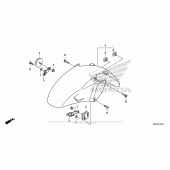 Схема вузла: Переднє крило для Honda ST1300 Pan-European Police