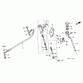 Схема вузла: Задній гальмівний циліндр для Honda XR250