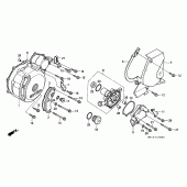 Схема вузла: Left crankcase cover / water pump / rear cover для Honda XRV750 Africa Twin
