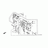 Схема вузла: Передній гальмівний супорт для Honda NX250