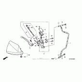 Схема вузла: Передній гальмівний циліндр для Honda XR250