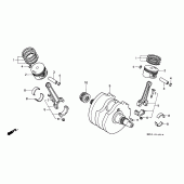 Схема вузла: Колінчастий вал & Поршень для Honda XL600 Transalp