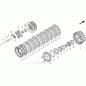 Схема узла: Сцепление для Honda GL1500 Gold Wing Aspencade