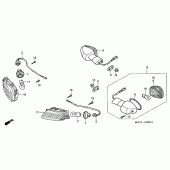 Схема узла: Поворотники (1/2/3-EXCEPT CM/4) для Honda CBR1100XX Blackbird