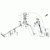 Схема вузла: Rr. головний гальмівний циліндр для Honda CBR1000 CBR1000F