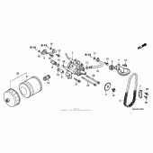 Схема узла: Масляный фильтр + маслонасос для Honda VTX1800