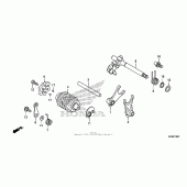 Схема узла: Копирный вал & Вилки & Вал переключения для Honda CRF125 CRF125FB